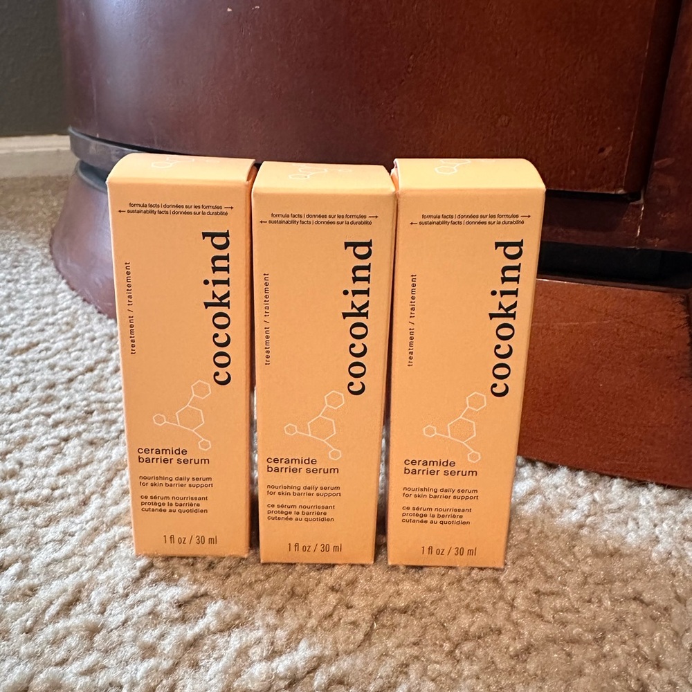 Lot of 3 Cocokind ceramide barrier serum 1oz new
